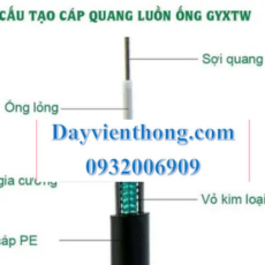 CÁP QUANG LUỒN ỐNG 12FO ĐƠN MODE BỌC THÉP